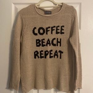 Wooden Ships by Paola Buendia Coffee Beach Rollneck Sweater NWT Cotton S…